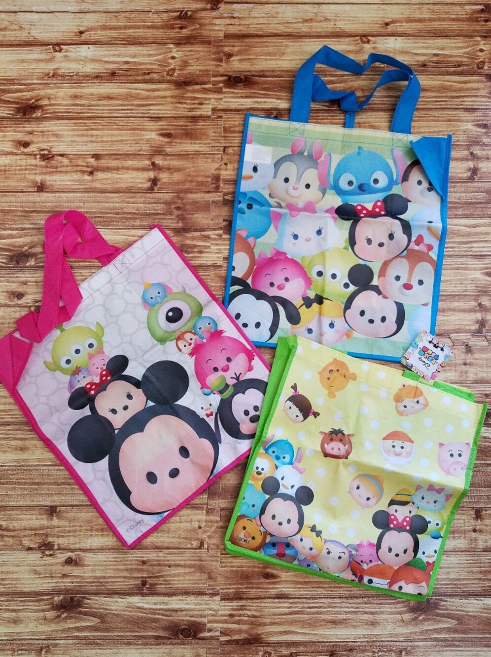 Disney Tsum Tsum Reusable Tote Bag Set Shopping